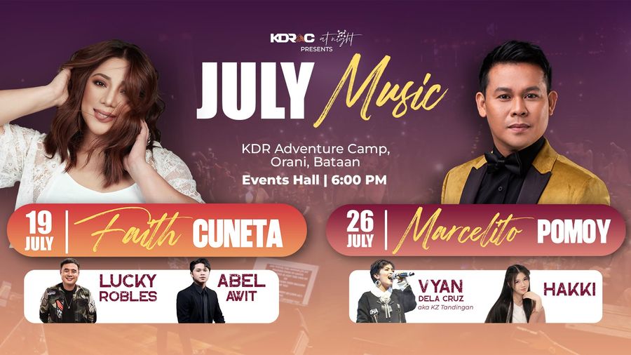 July Music poster: Faith Cuneta and Marcelito Pomoy